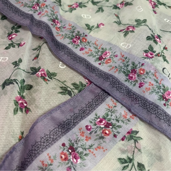 Christian Dior Floral Mini Scarf - Picture 4 of 8
